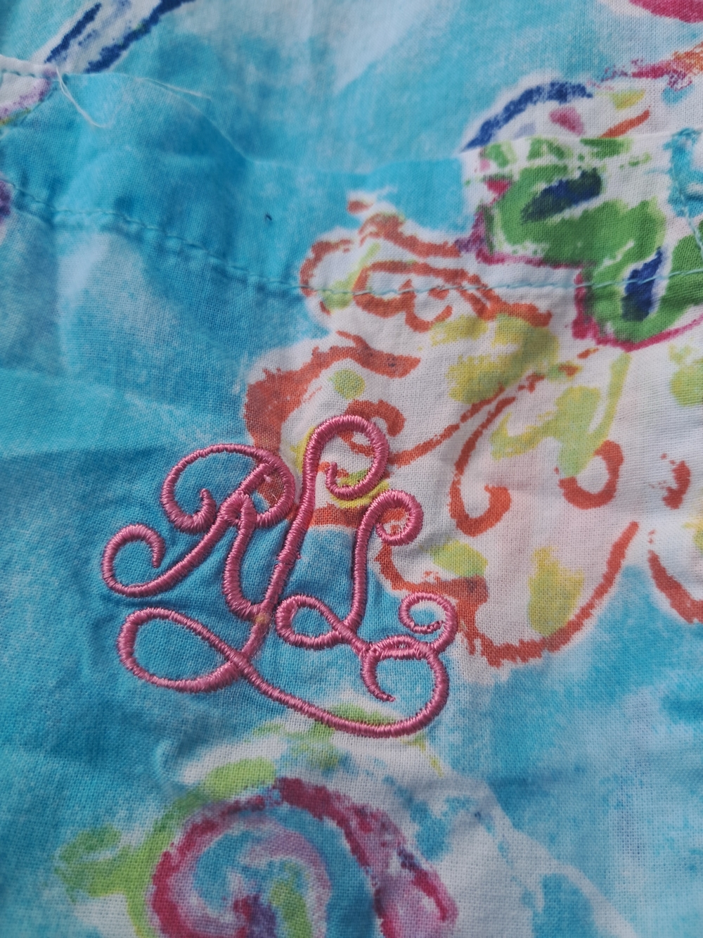 Ralph Lauren Turquoise Multicolor Floral Print Top - Picture 6 of 9
